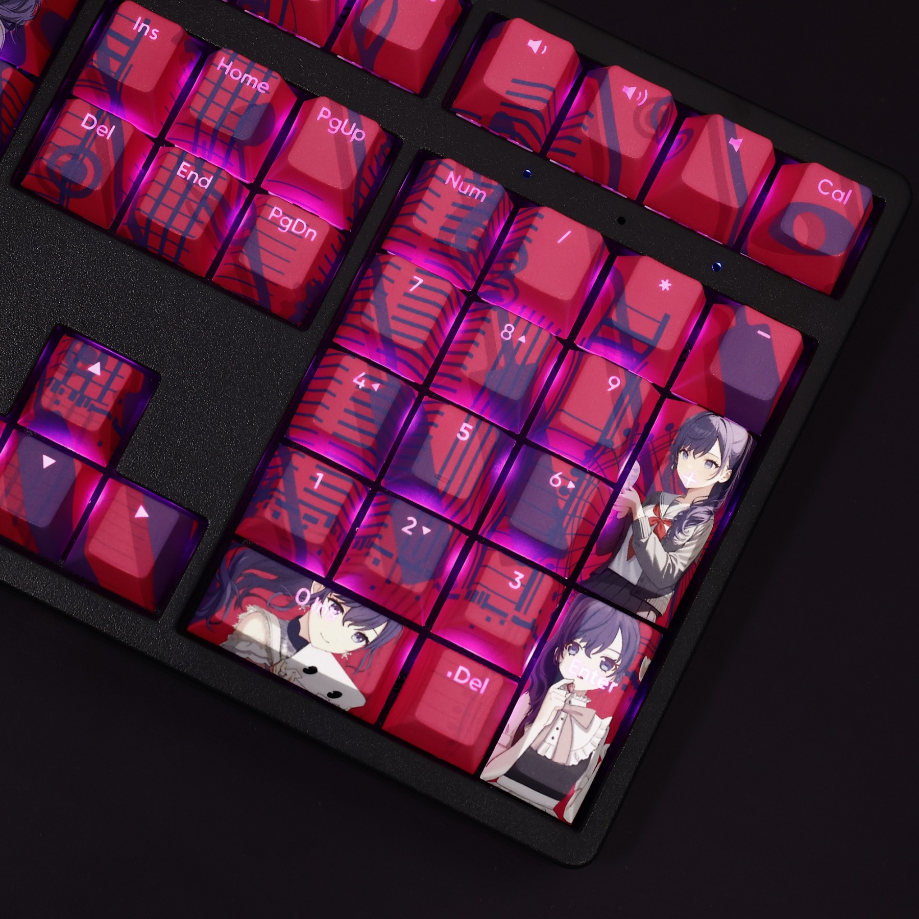 朝比奈真冬透光RGB108鍵標準配列衛星軸鍵帽-ZUIHANG SHOP