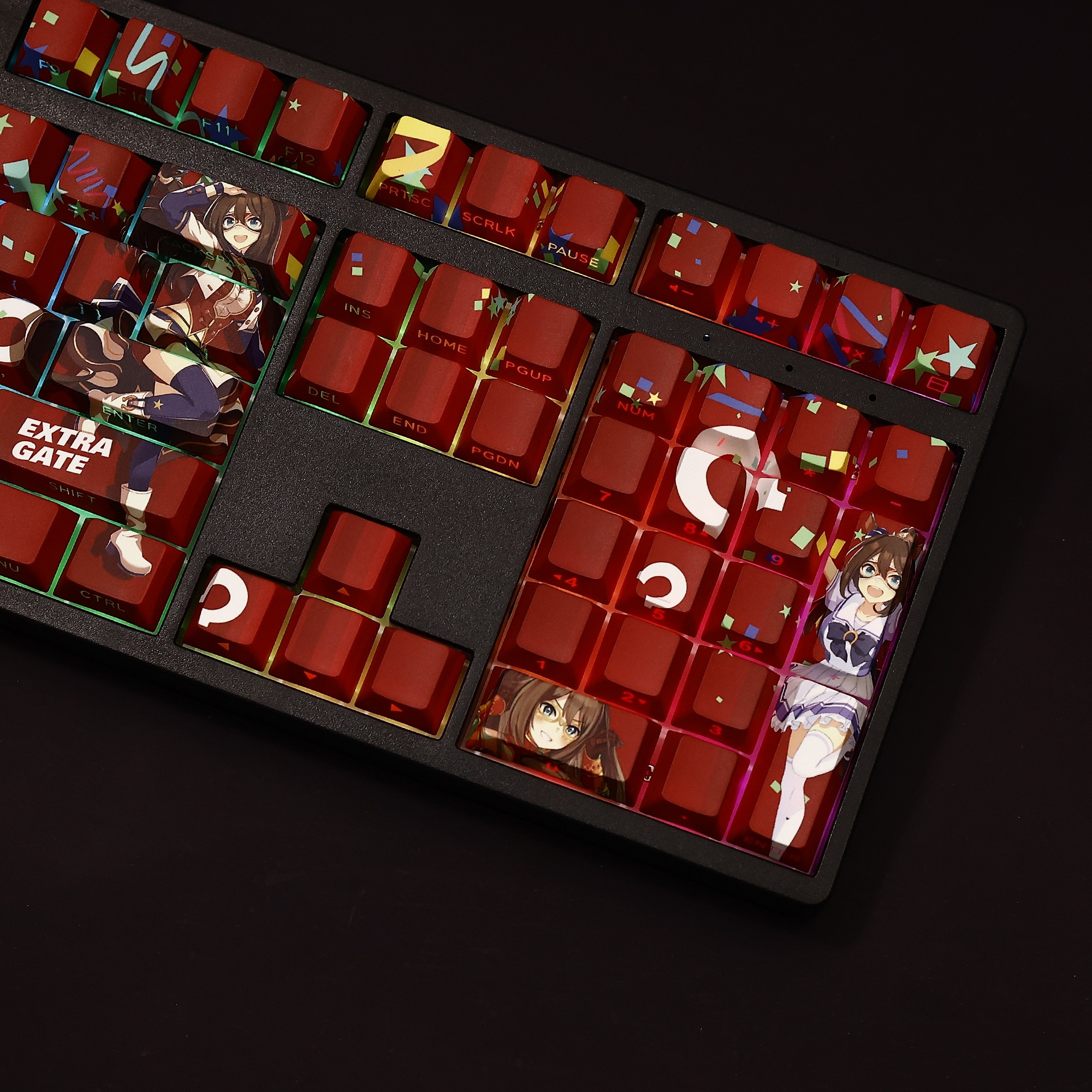 賽馬娘神鷹透光RGB108鍵標準配列衛星軸鍵帽-ZUIHANG SHOP