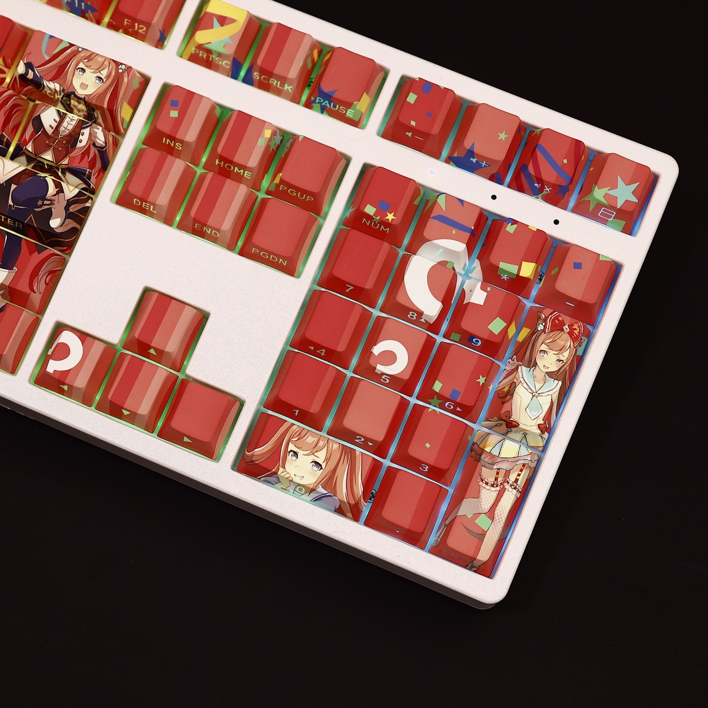 大樹快車賽馬娘透光RGB108鍵標準配列衛星軸鍵帽-ZUIHANG SHOP