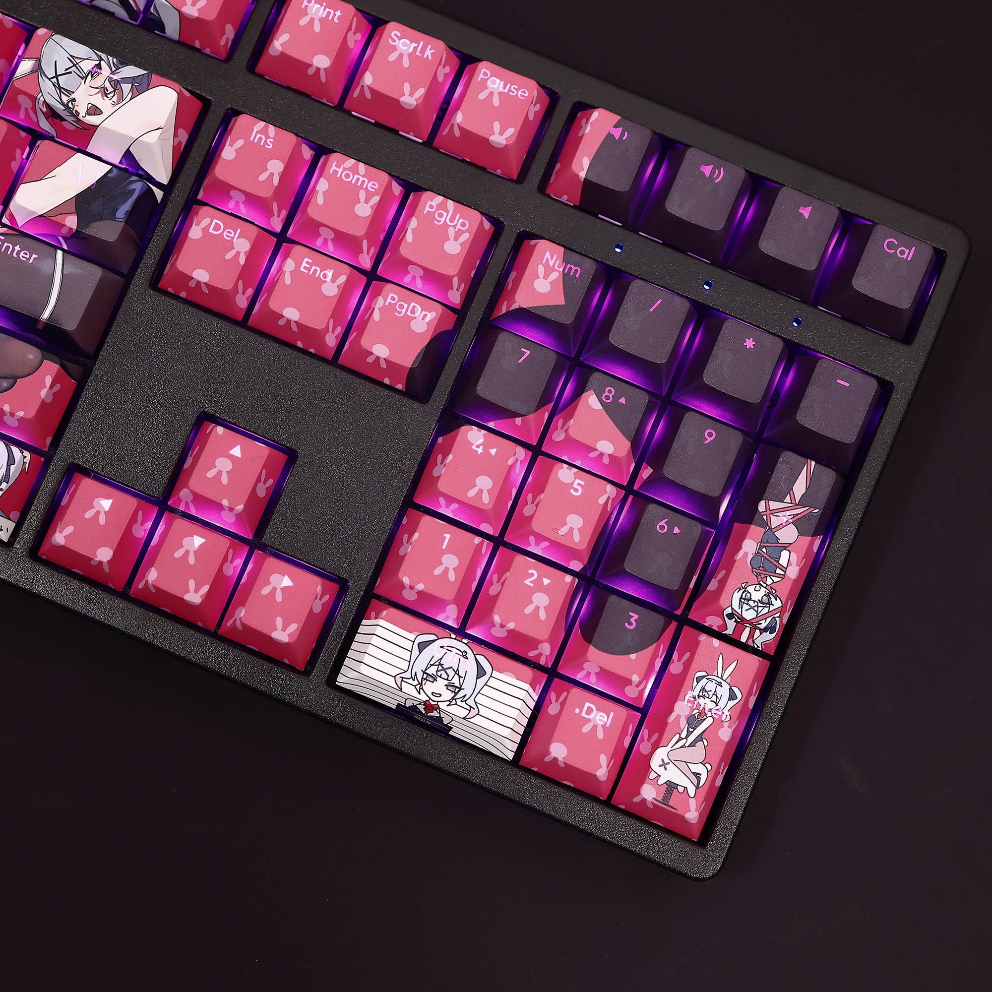 初音未來兔子洞透光RGB108鍵標準配列衛星軸鍵帽-ZUIHANG SHOP