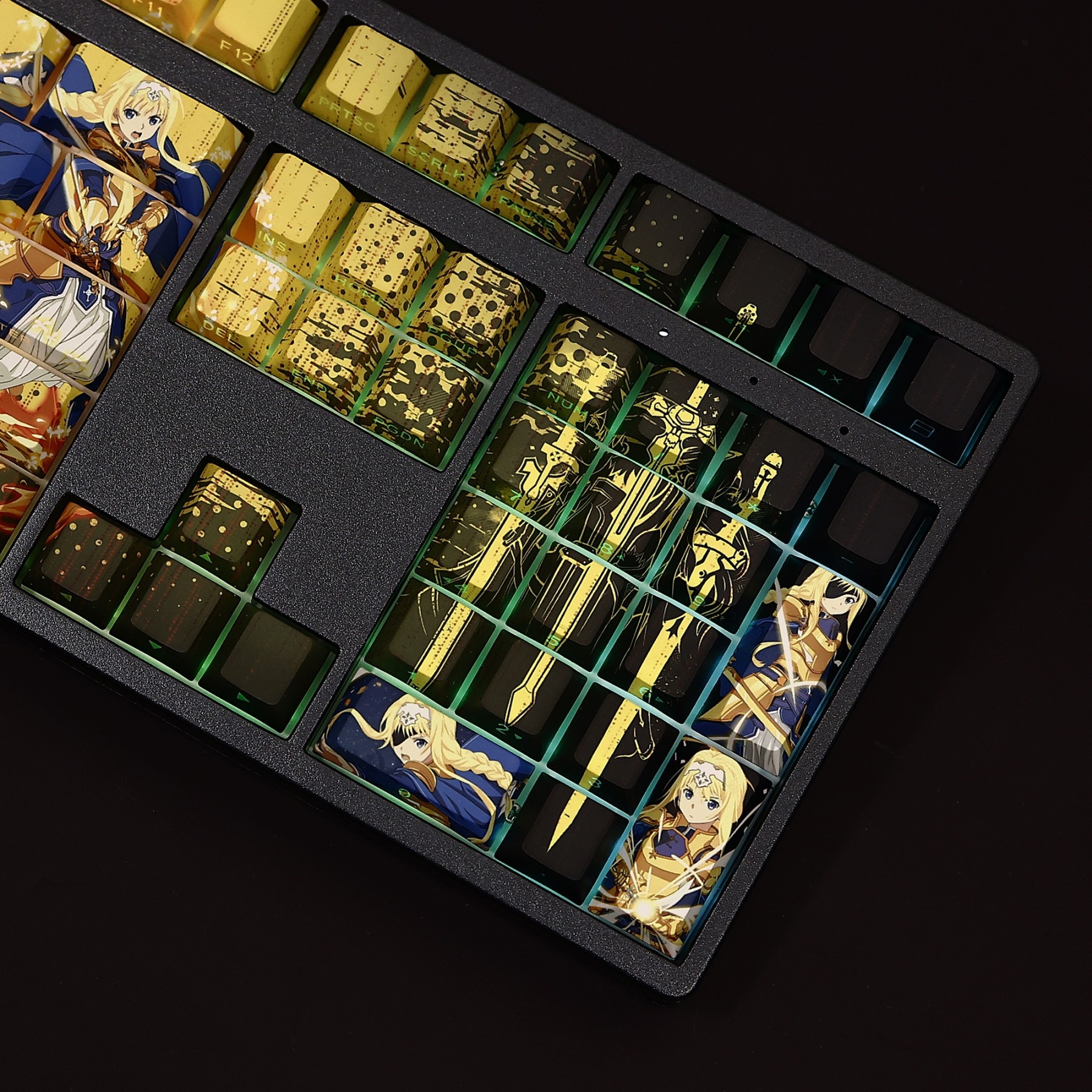 愛麗絲透光RGB108鍵標準配列衛星軸鍵帽-ZUIHANG SHOP