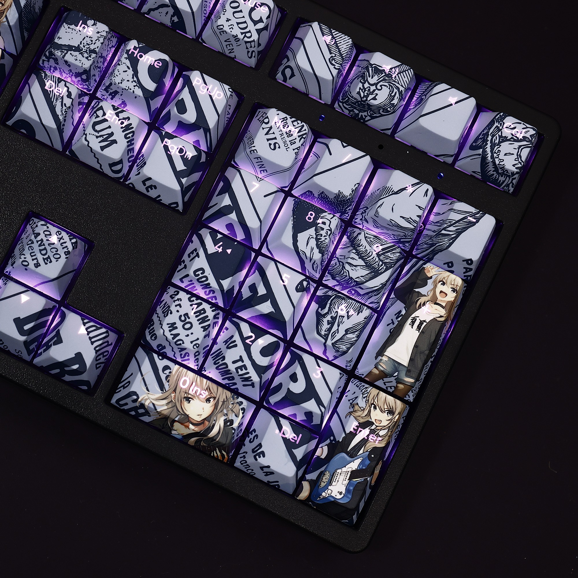 河原木桃香透光RGB108鍵標準配列衛星軸鍵帽-ZUIHANG SHOP