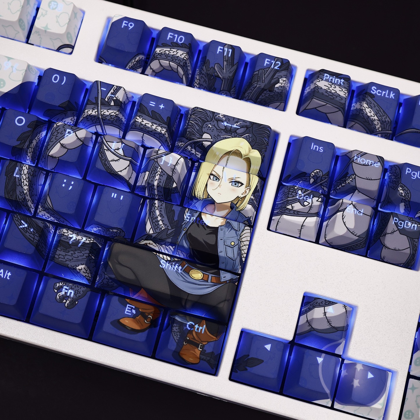 人造人18號透光RGB108鍵標準配列衛星軸鍵帽-ZUIHANG SHOP