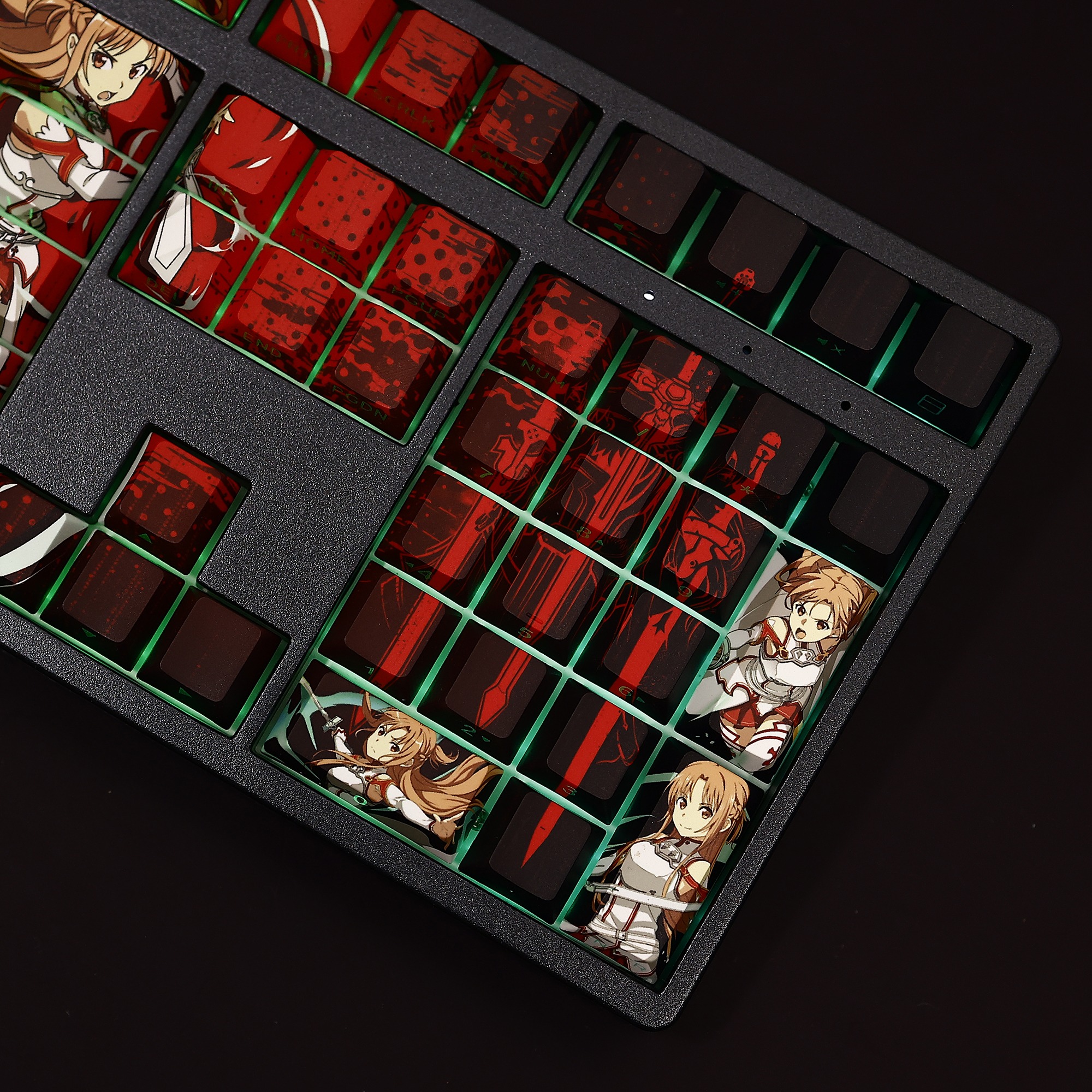 亞絲娜透光RGB108鍵標準配列衛星軸鍵帽-ZUIHANG SHOP