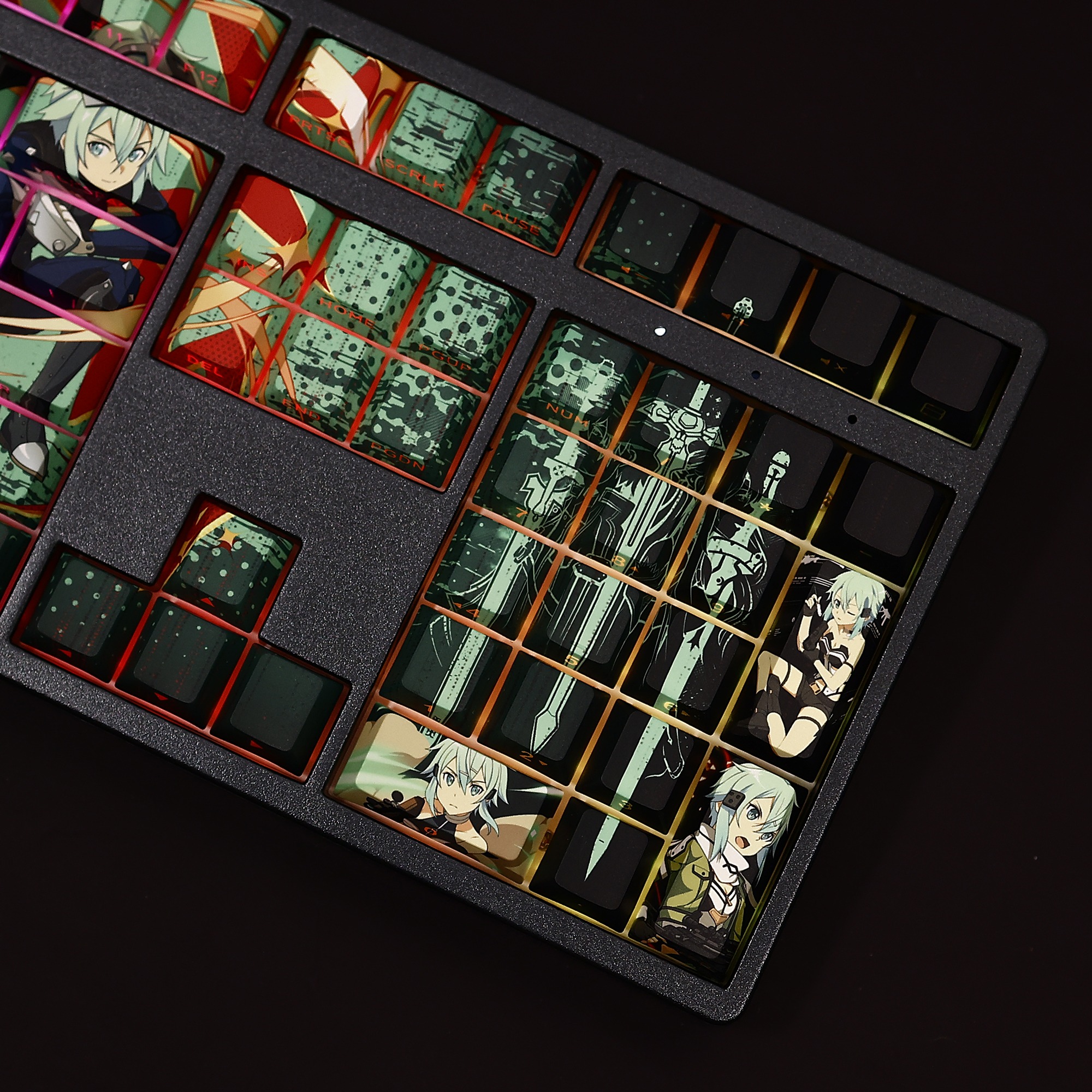 朝田詩乃透光RGB108鍵標準配列衛星軸鍵帽-ZUIHANG SHOP