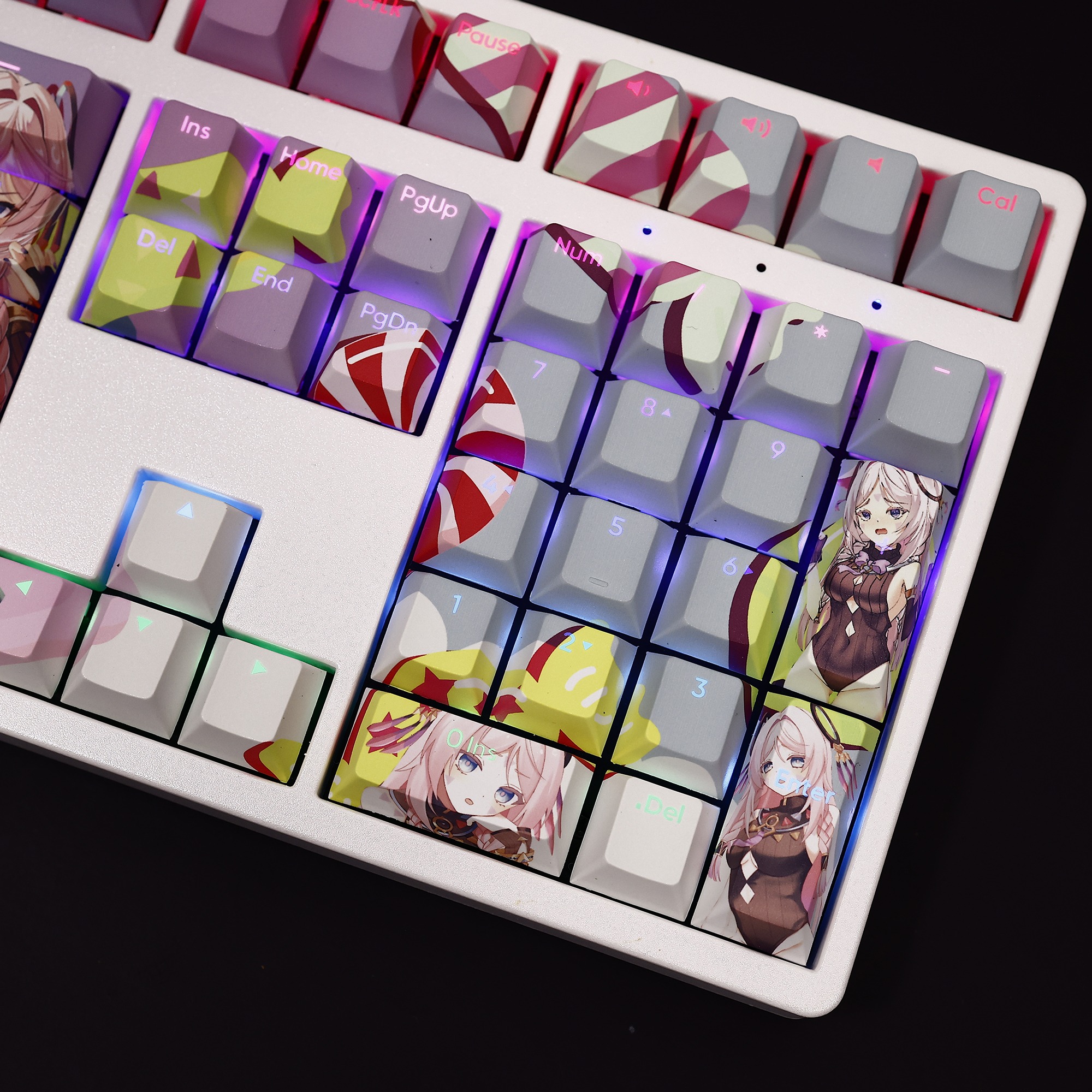 原神茜特菈莉透光RGB108鍵標準配列衛星軸鍵帽-ZUIHANG SHOP