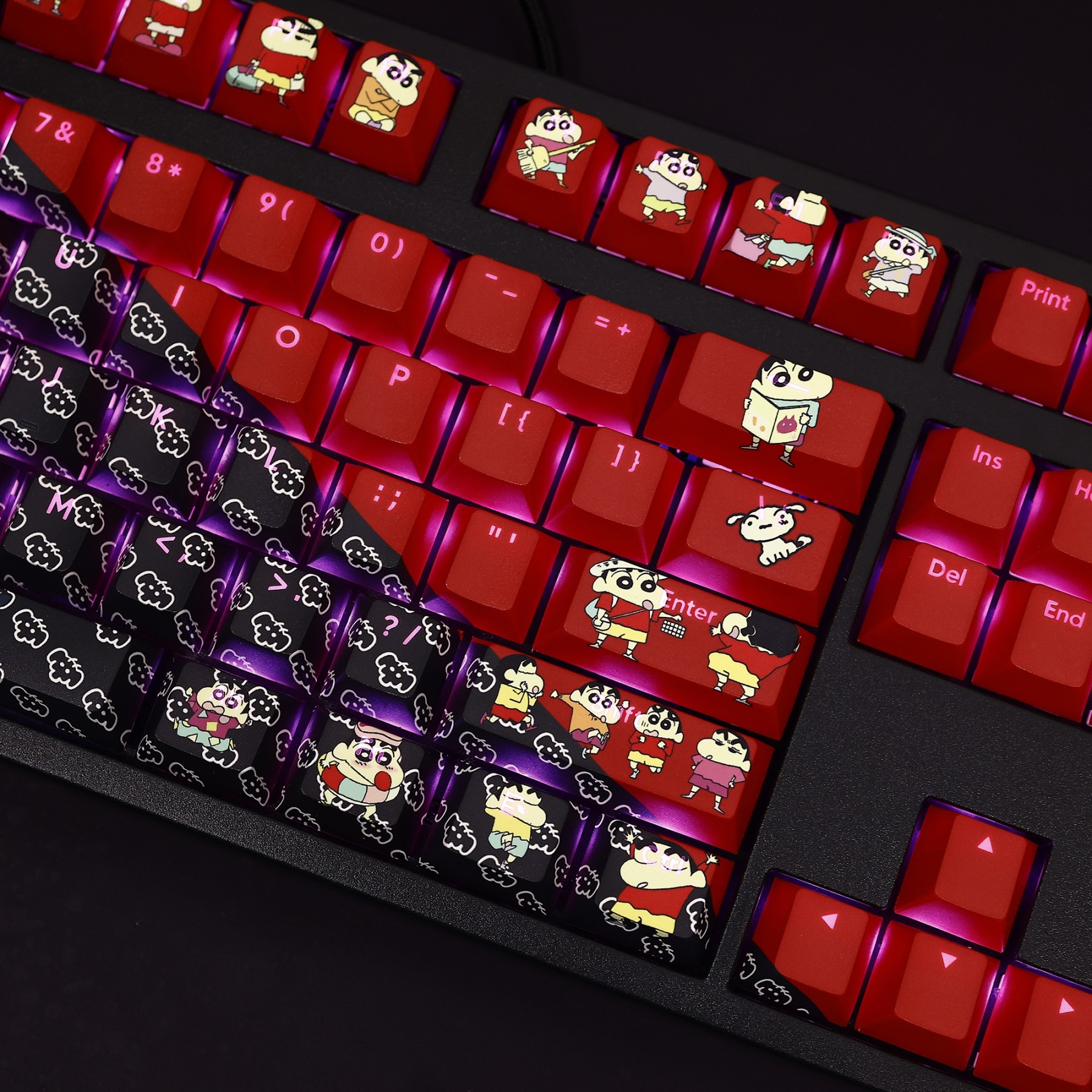 蠟筆小新透光RGB108鍵標準配列衛星軸鍵帽-ZUIHANG SHOP