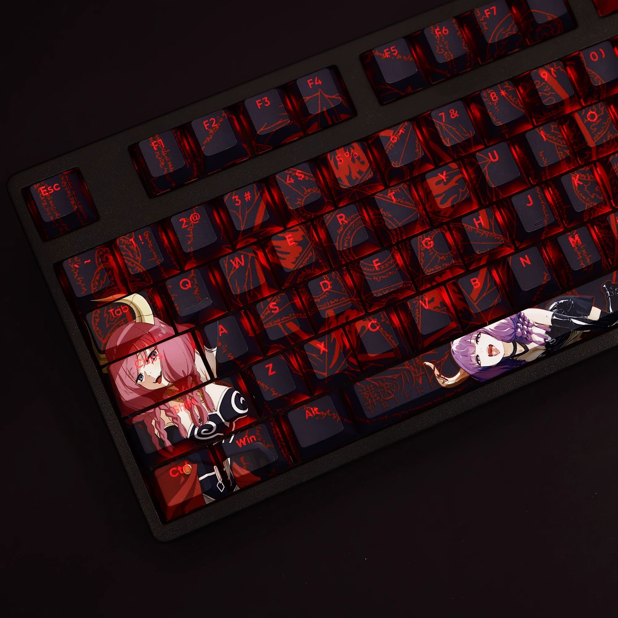 阿烏拉透光RGB108鍵標準配列衛星軸鍵帽-ZUIHANG SHOP