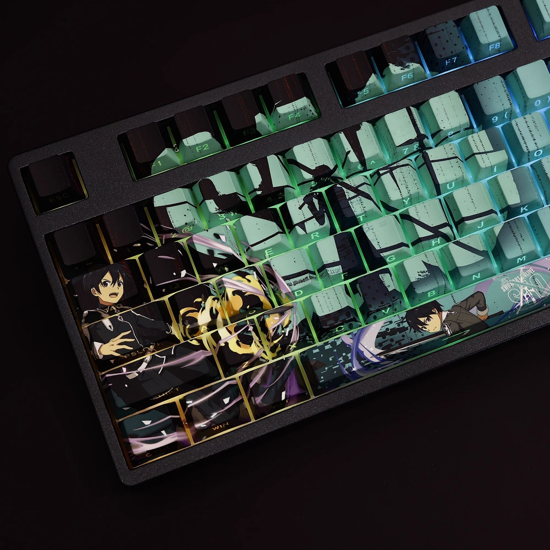 桐人透光RGB108鍵標準配列衛星軸鍵帽-ZUIHANG SHOP