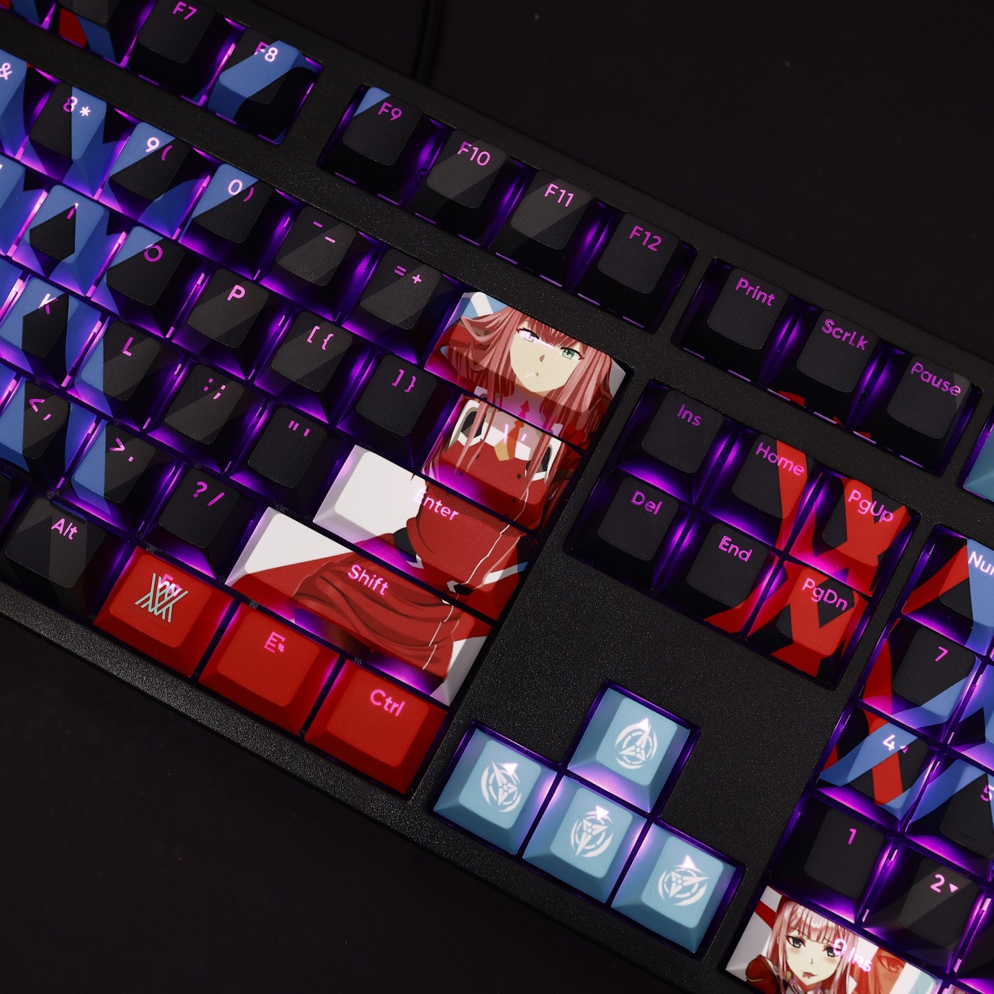 DARLING in the FRANXX 透光RGB108鍵標準配列衛星軸鍵帽-ZUIHANG SHOP