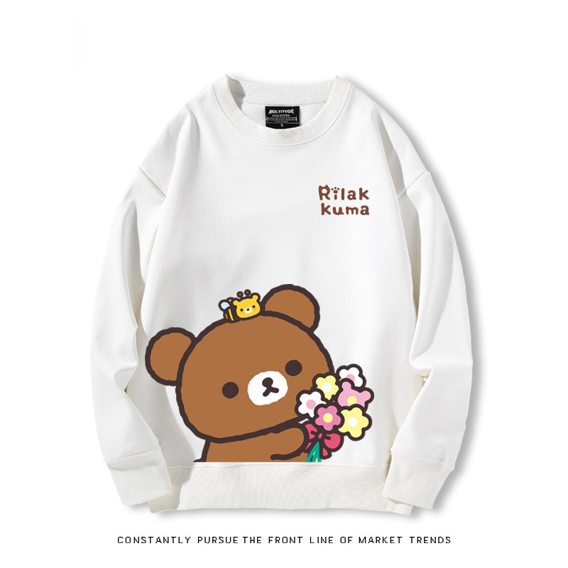 日系拉拉熊 秋冬新款 親子情侶裝圓領長袖