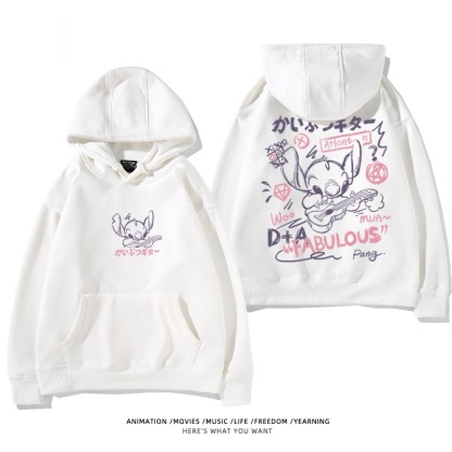 馴龍高手聯名史迪仔新款 親子情侶男女款連帽衛衣-ZUIHANG SHOP