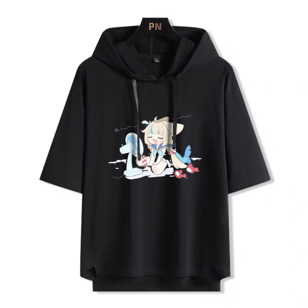 YouTuber 虛擬主播 Sameko Saba 鯊魚子 連帽短袖T恤-ZUIHANG SHOP