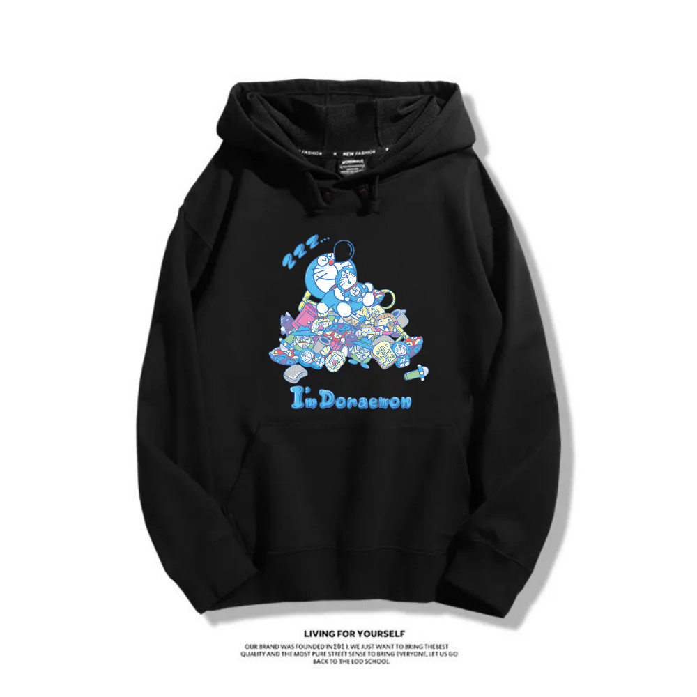 我是哆啦A夢 2025秋冬新款 親子情侶裝連帽衛衣