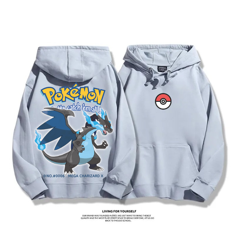 寶可夢 超級進化 2025秋冬新款 親子情侶男女連帽衛衣