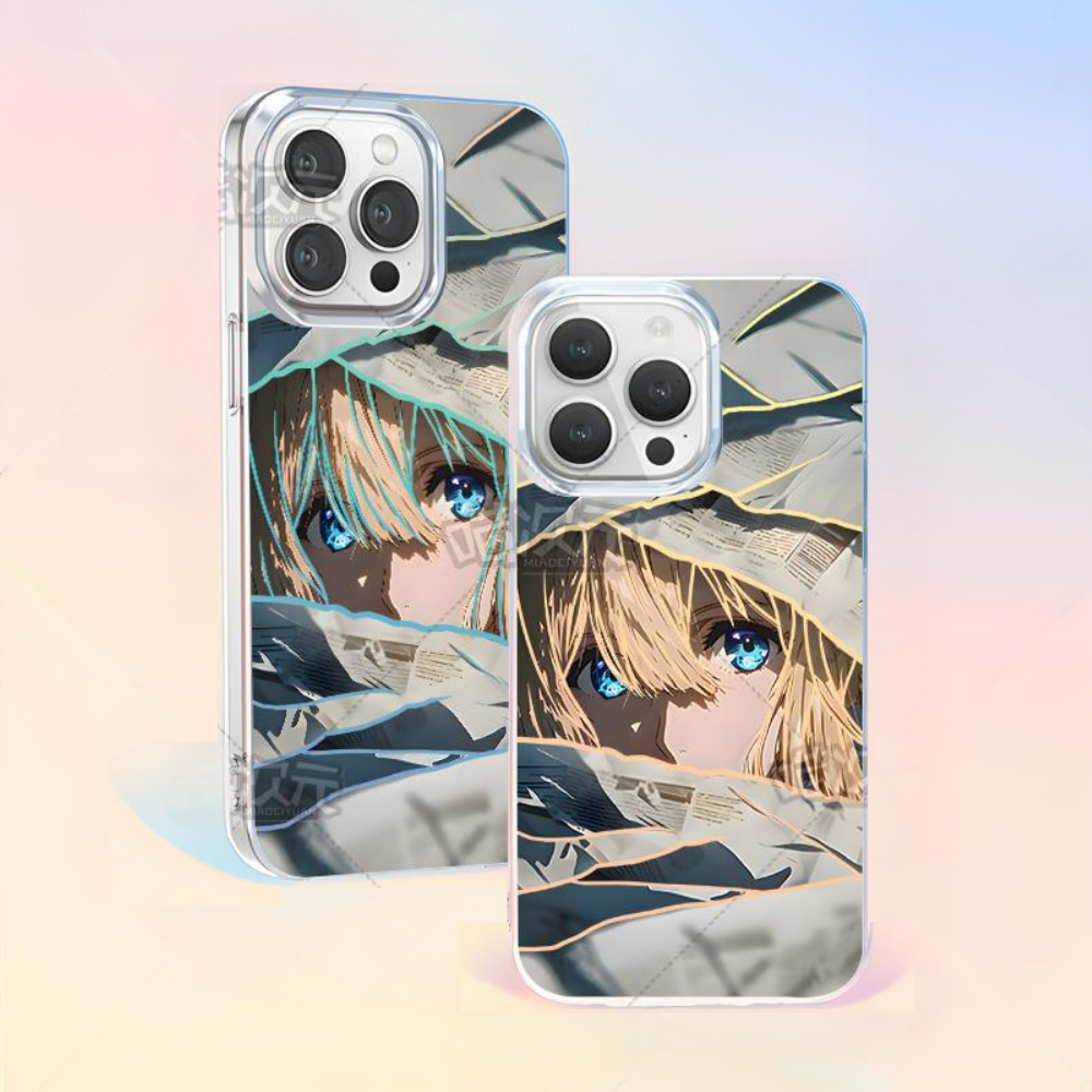 紫羅蘭永恆花園極光金手機殼