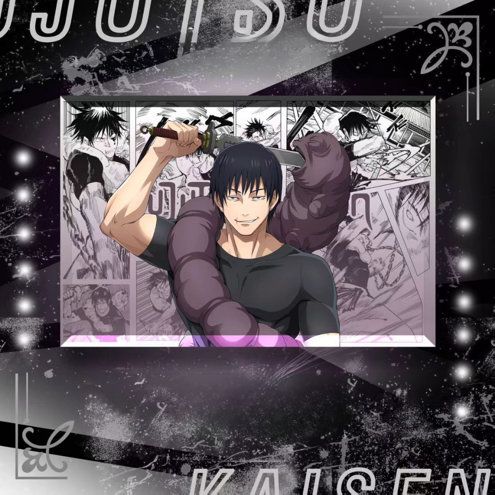 咒術迴戰透光水晶磚 附贈發光底座