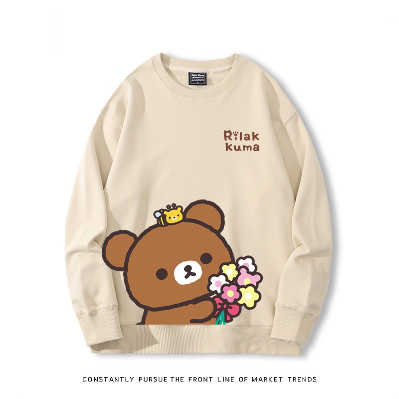 日系拉拉熊 秋冬新款 親子情侶裝圓領長袖