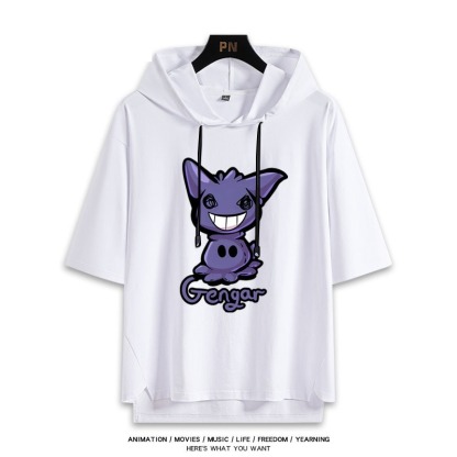 寶可夢新款 親子情侶男女款連帽短袖T恤-ZUIHANG SHOP