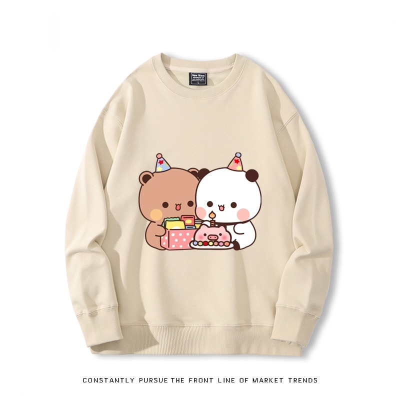 一二布布 秋冬新款 親子情侶裝圓領長袖