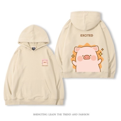 罐頭豬LULU 2025秋冬新款 親子情侶裝連帽衛衣