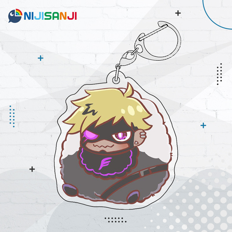 Luxiem彩虹社全員同人週邊 NIJISANJI EN 雙面夾層鑰匙扣掛件吧唧