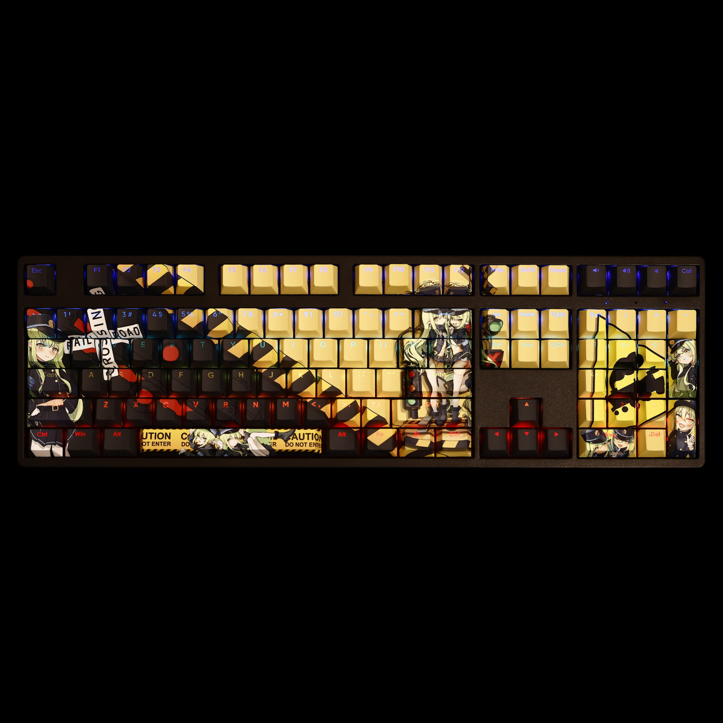 蔚藍檔案鐵道雙子透光RGB108鍵標準配列衛星軸鍵帽-ZUIHANG SHOP