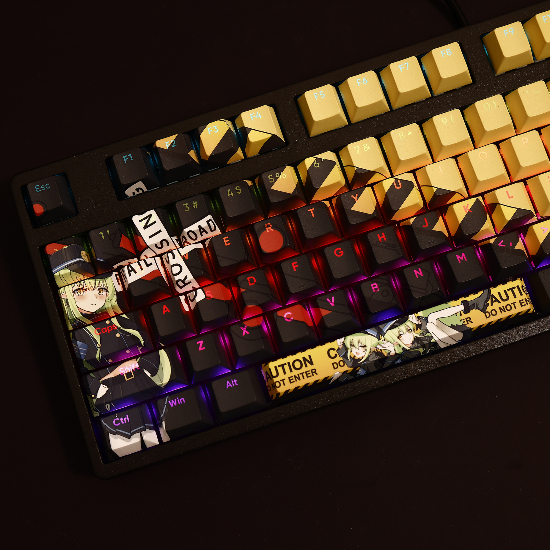 蔚藍檔案鐵道雙子透光RGB108鍵標準配列衛星軸鍵帽-ZUIHANG SHOP