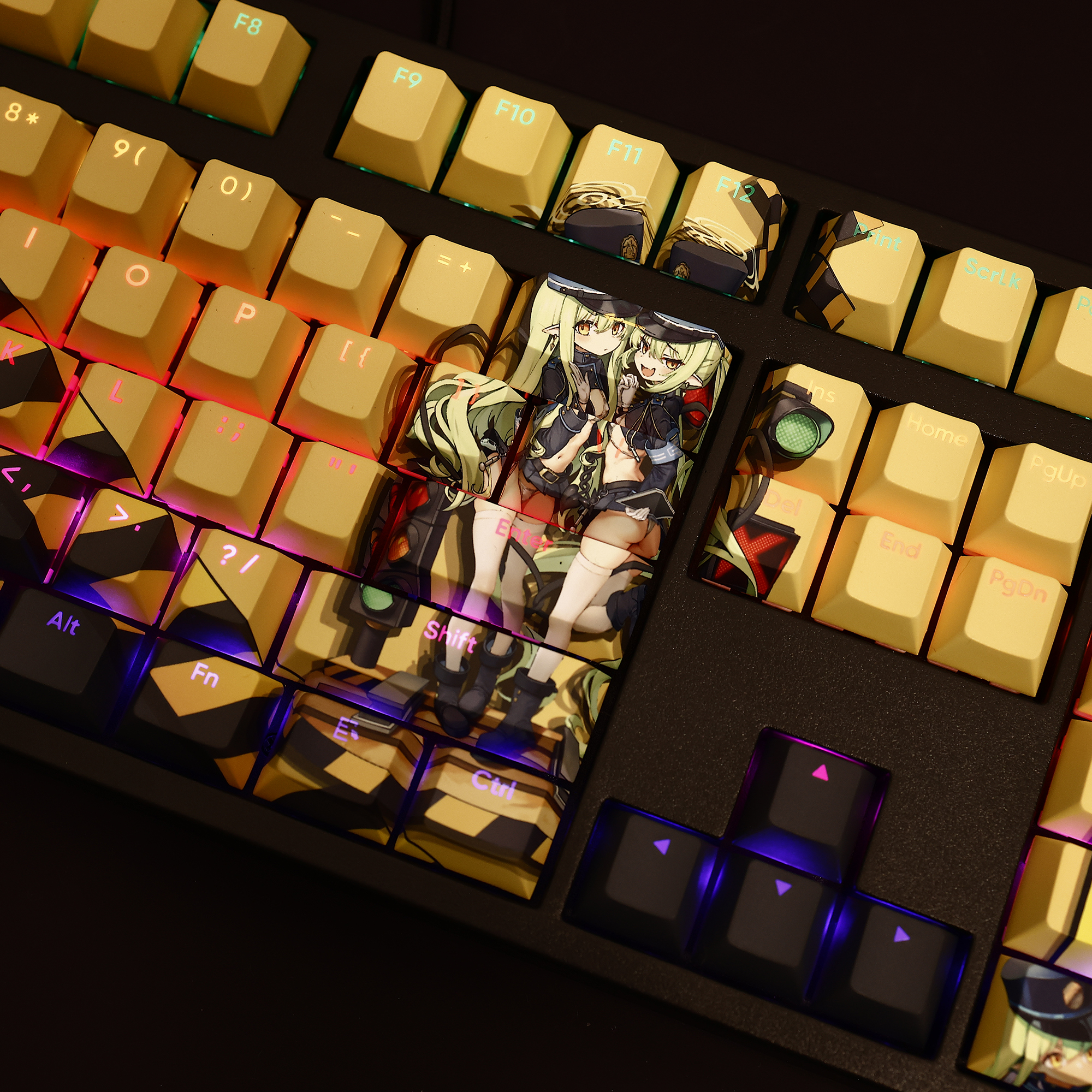 蔚藍檔案鐵道雙子透光RGB108鍵標準配列衛星軸鍵帽-ZUIHANG SHOP