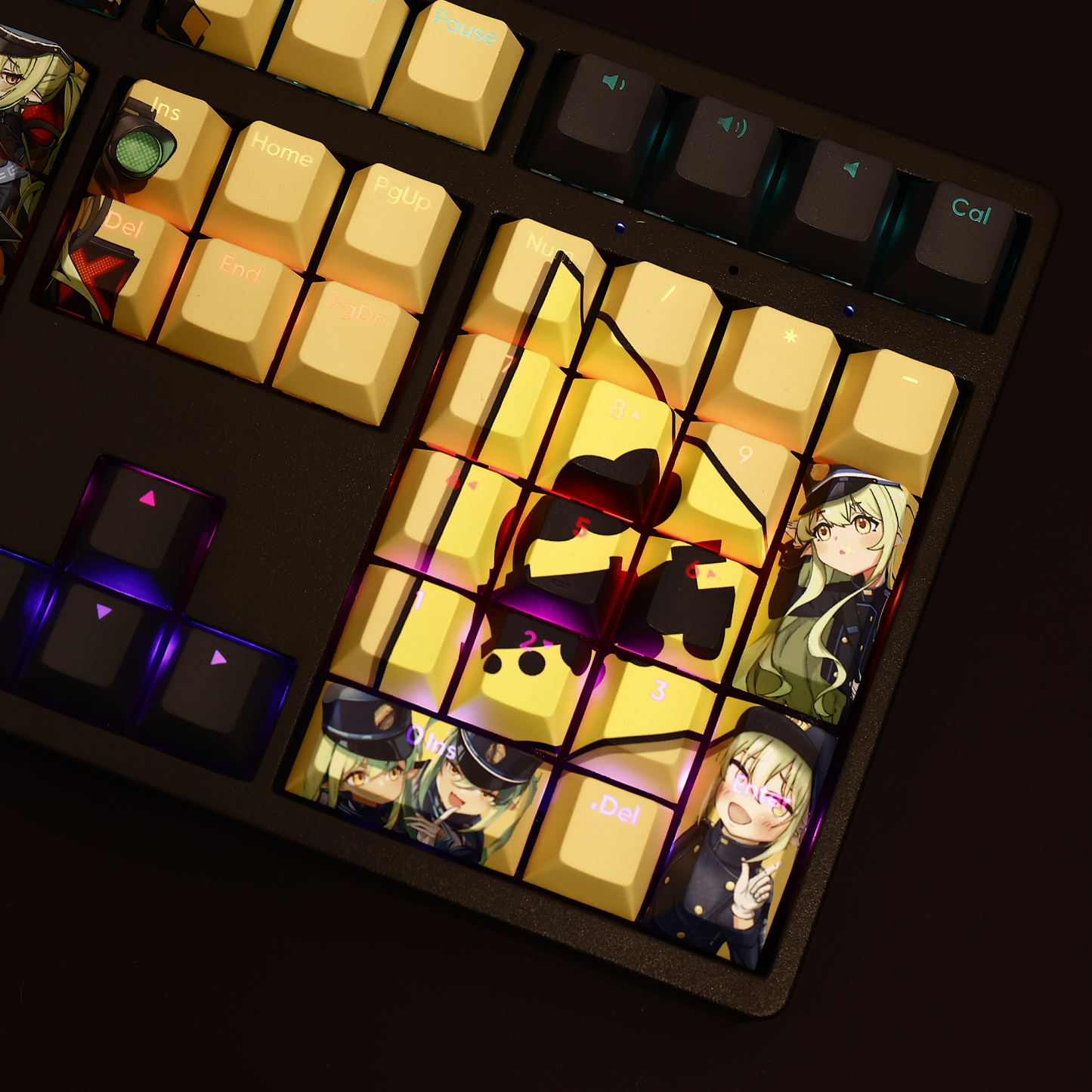 蔚藍檔案鐵道雙子透光RGB108鍵標準配列衛星軸鍵帽-ZUIHANG SHOP