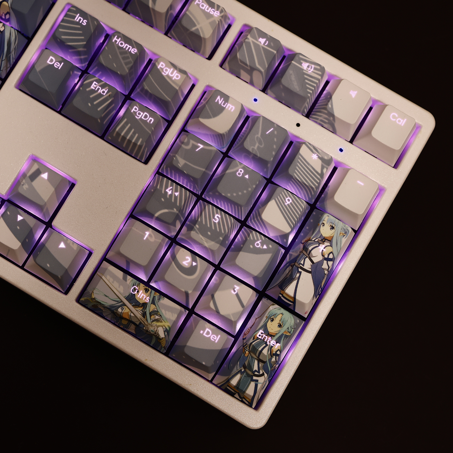 刀劍神域亞絲娜水精靈透光RGB108鍵標準配列衛星軸鍵帽-ZUIHANG SHOP
