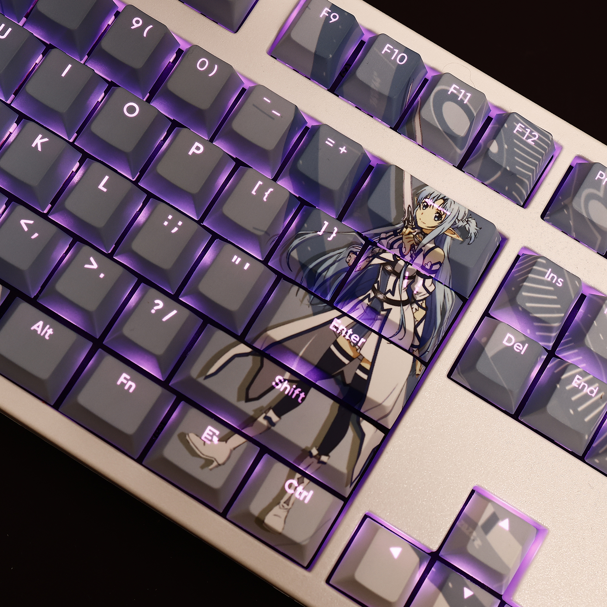 刀劍神域亞絲娜水精靈透光RGB108鍵標準配列衛星軸鍵帽-ZUIHANG SHOP