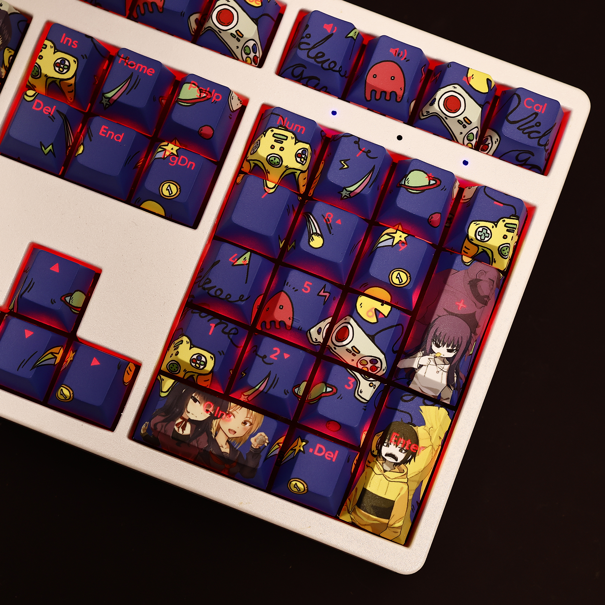 高分少女透光RGB108鍵標準配列衛星軸鍵帽-ZUIHANG SHOP