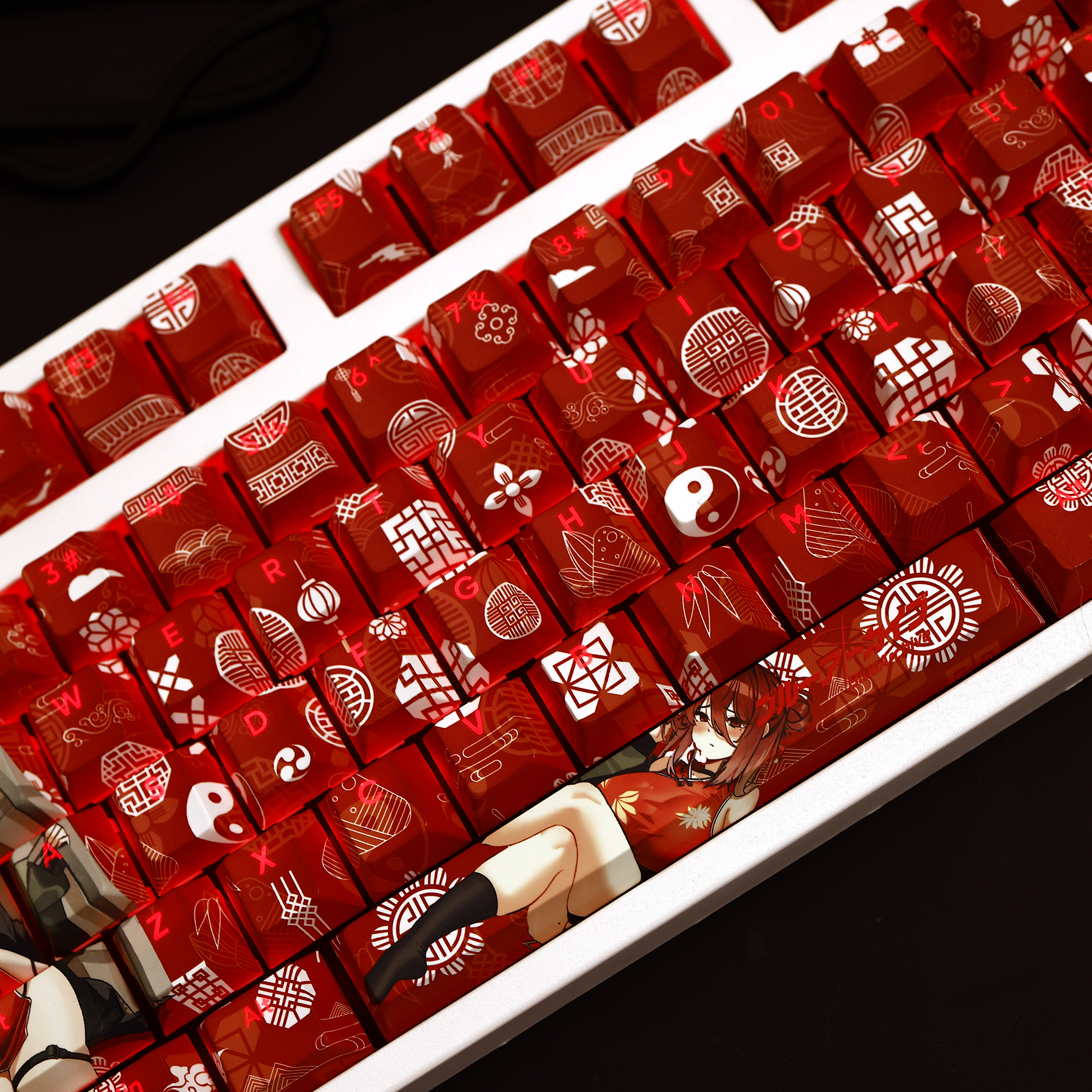 蔚藍檔案鹿山麗情透光RGB108鍵標準配列衛星軸鍵帽-ZUIHANG SHOP