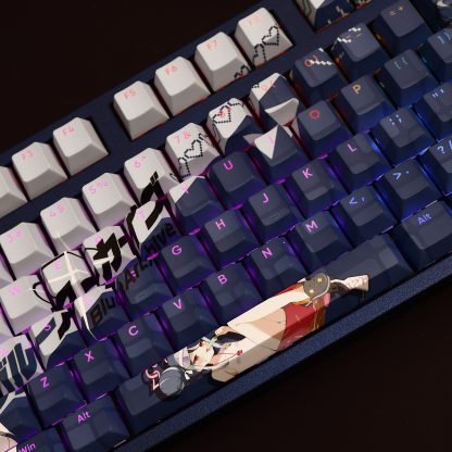 蔚藍檔案吹雪泳裝版透光RGB108鍵標準配列衛星軸鍵帽-ZUIHANG SHOP