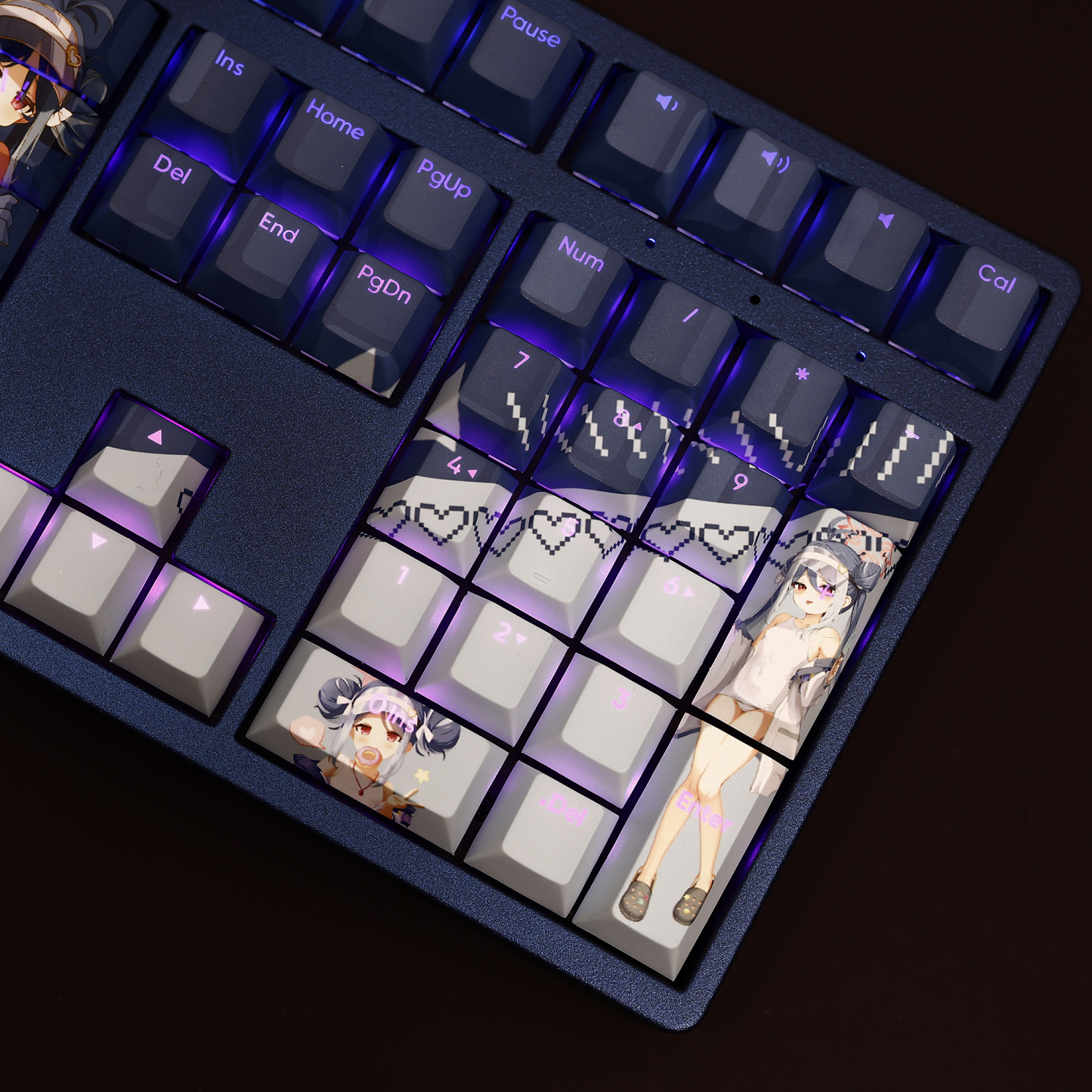 蔚藍檔案吹雪泳裝版透光RGB108鍵標準配列衛星軸鍵帽-ZUIHANG SHOP