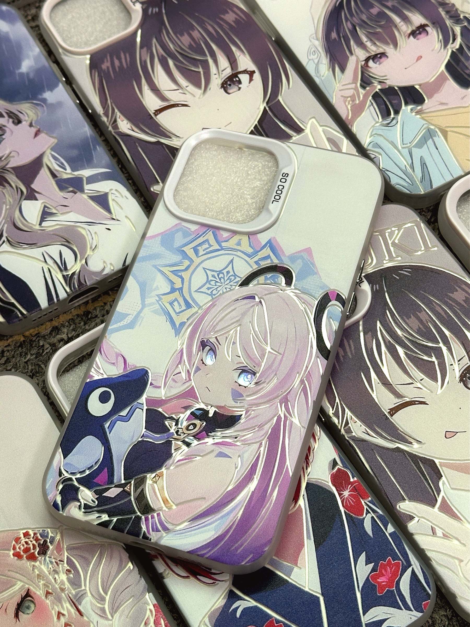 原神彩銀線條漸變防摔手機殼-ZUIHANG SHOP