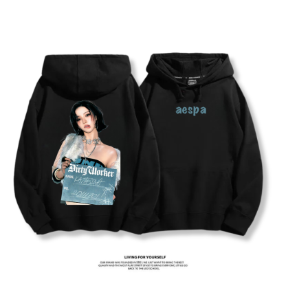 Aespa SYNK 2025秋冬新款 親子情侶男女連帽衛衣