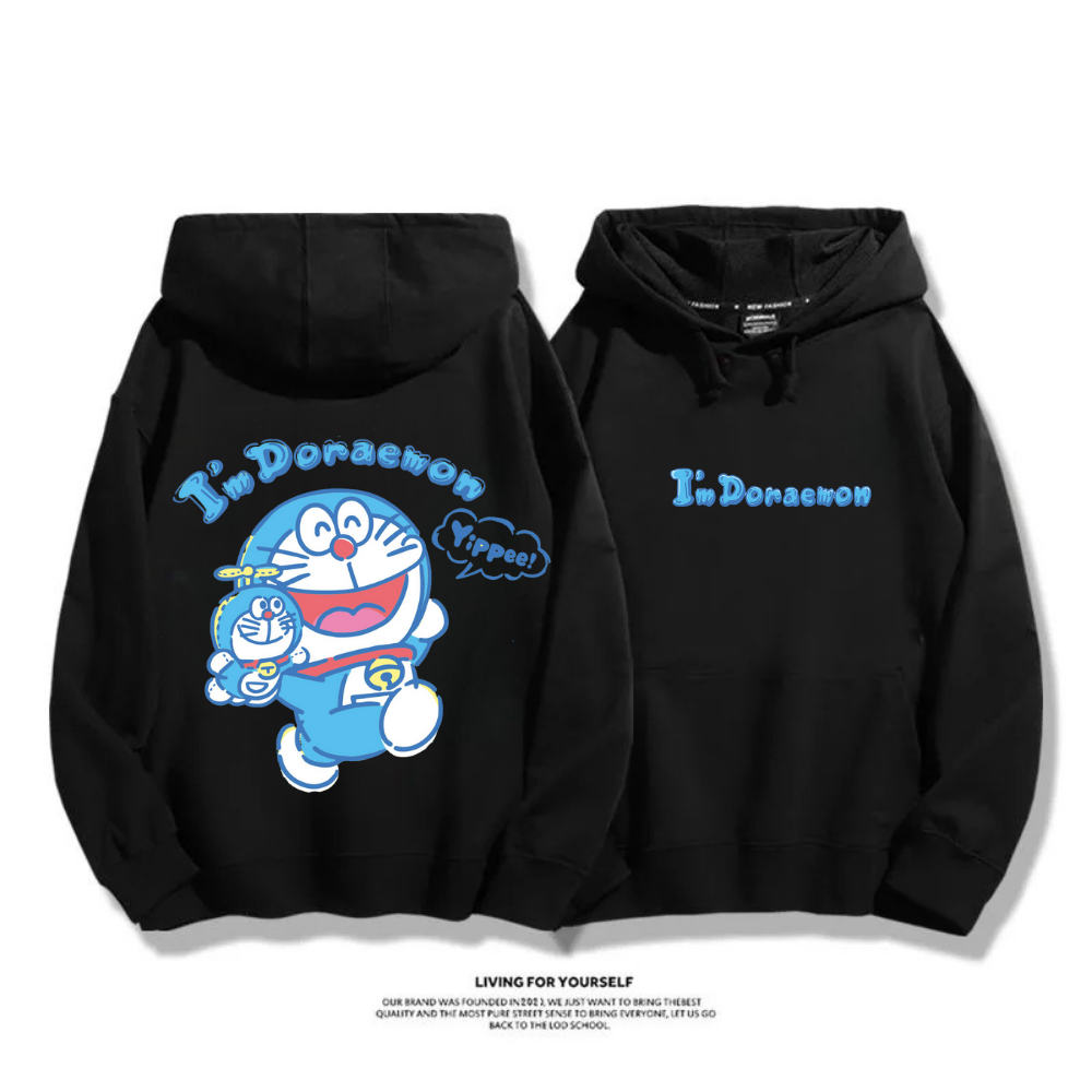 我是哆啦A夢 2025秋冬新款 親子情侶裝連帽衛衣
