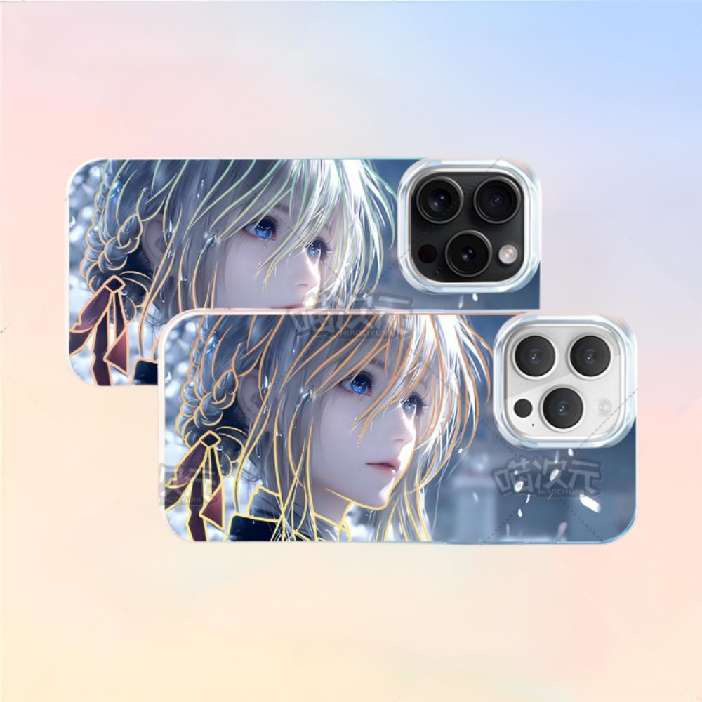 紫羅蘭永恆花園極光金手機殼