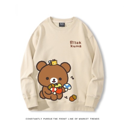 日系拉拉熊 秋冬新款 親子情侶裝圓領長袖