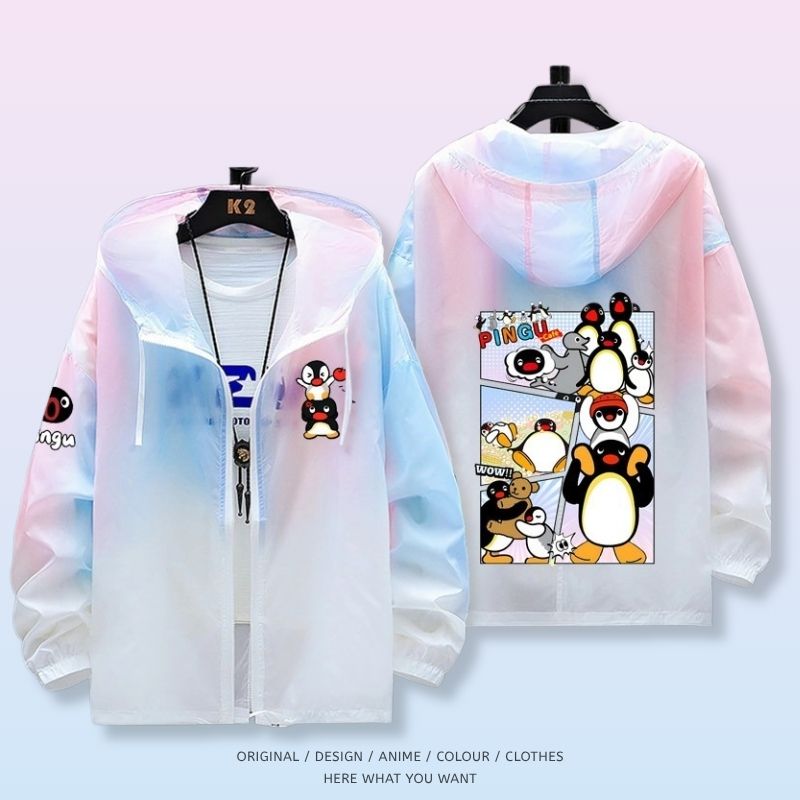 企鵝家族 Pingu 全機能抗UV涼感漸變防曬外套