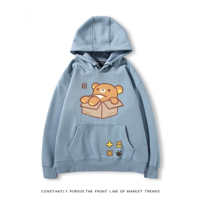 拉拉熊 秋冬新款 親子情侶裝連帽衛衣