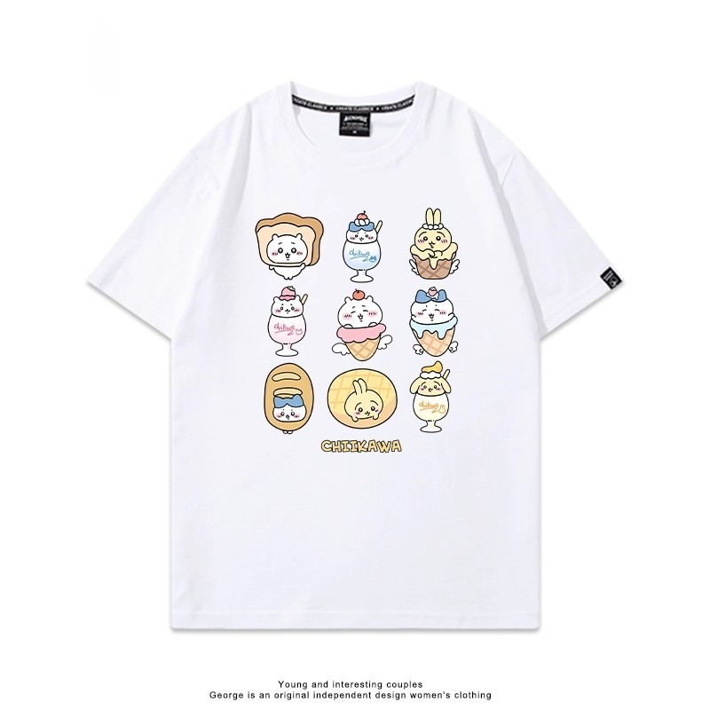 Chiikawa 2025親子情侶男女同款 印花短袖T恤-ZUIHANG SHOP