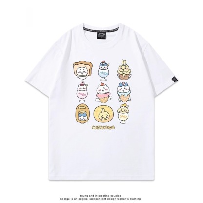Chiikawa 2025親子情侶男女同款 印花短袖T恤-ZUIHANG SHOP