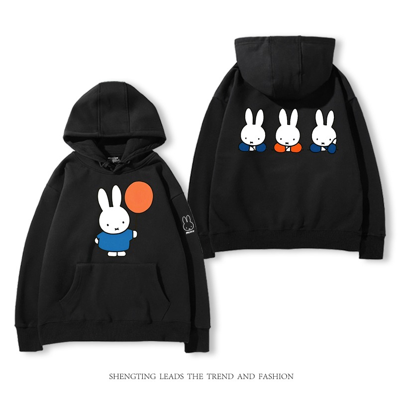 米菲聯名miffy兔 2025秋冬新款 親子情侶裝連帽衛衣