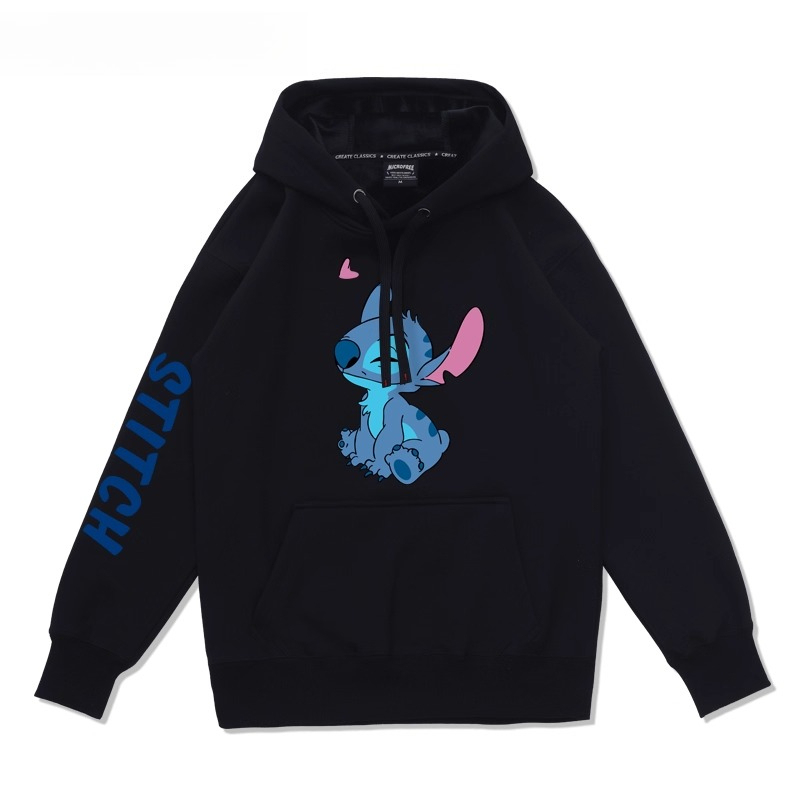 史迪奇 聯名衛衣2025秋冬新款 親子情侶裝連帽衛衣