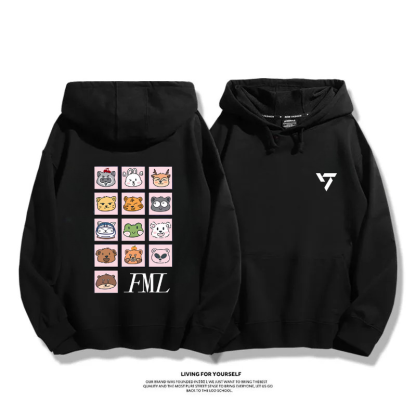 SEVENTEEN 2025秋冬新款 親子情侶男女連帽衛衣