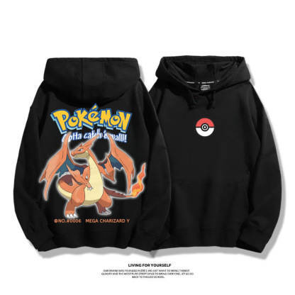 寶可夢 超級進化 2025秋冬新款 親子情侶男女連帽衛衣