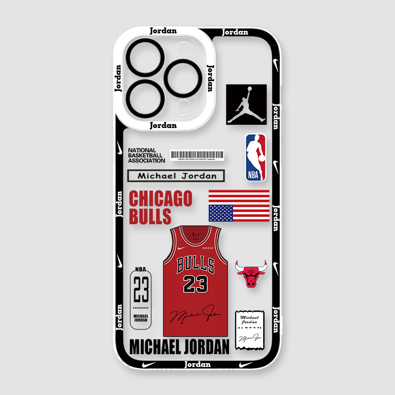 喬丹NBA籃球天使眼透明防摔軟殼